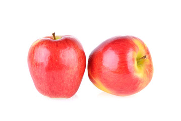 Ripe apple on white background