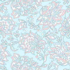 Fototapeta na wymiar floral seamless pattern. Vintage vector background