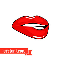 Lips icon vector 6