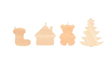 Christmas wooden baubles