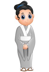 Cute cartoon japanese girl 