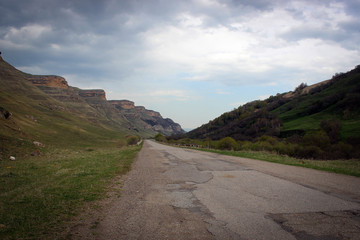 Горные и холмистые пейзажи Карачаево-Черкессии, Россия