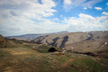 Горные и холмистые пейзажи Карачаево-Черкессии, Россия