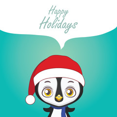 Penguin Christmas card