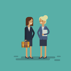 Business women, office worker flat design illustration.