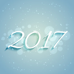 blue background with 2017 text for new year holiday