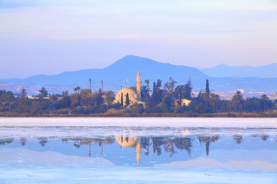 Hala Sultan Tekke, Larnaka, Cyprus, Eastern Mediterranean Sea
