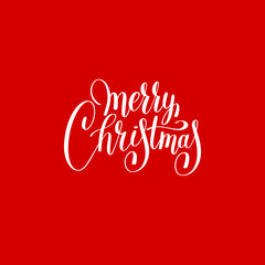 merry christmas red handwritten lettering inscription holiday ph