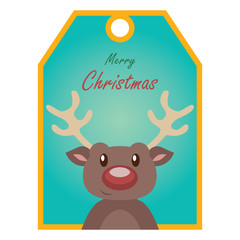 Funny reindeer present tag