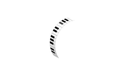 Symbol of music. Piano's keyboard