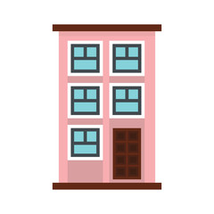 Private residential cottage house flat icon