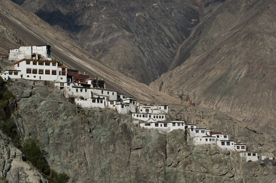 Diskit Monastery in the remote Nubra Valley, Ladakh, north India