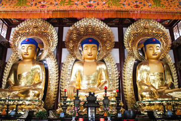 Three Buddha Statues, Lianhuashan (Lotus Hill), Guangzhou, China