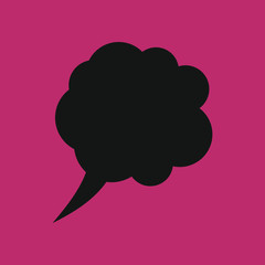 Retro converse speech bubble vector icon