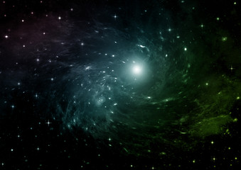 galaxy in a free space