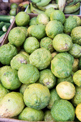 Fresh green lemons