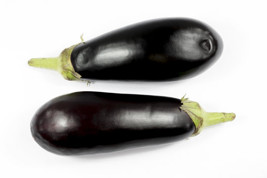 Eggplant on white