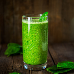 Freshly Made Healthy Green Smoothie