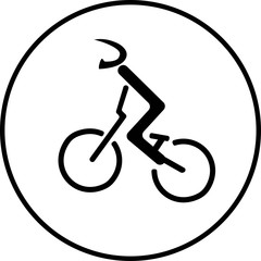 Bicycle racer stick sign