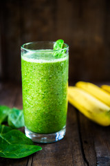Freshly Made Healthy Green Smoothie