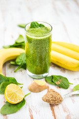 Freshly Made Healthy Green Smoothie