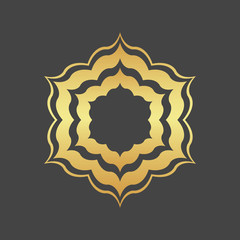 Abstract element for design, gold  decoration, frame