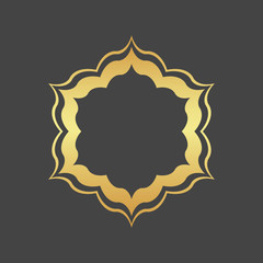 Obraz premium Abstract element for design, gold decoration, frame