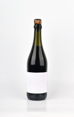 mockup wine bottle isolated on white background with copy space, front view.