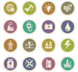 Alternative energy icons set