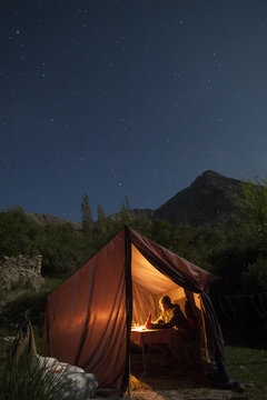 Dining under the stars during the Hidden Valleys trek in Ladakh