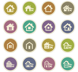 Fototapeta premium house type icons set