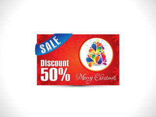 abstract artistic christmas discount card
