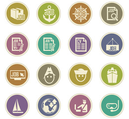 Fototapeta premium Job icons set