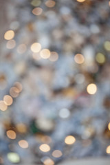 Christmas lights bokeh effect, defocused light background
