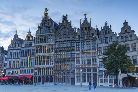 Guild houses in Main Market Square, Antwerp, Flanders, Belgium