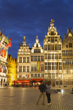 Guild houses in Main Market Square, Antwerp, Flanders, Belgium