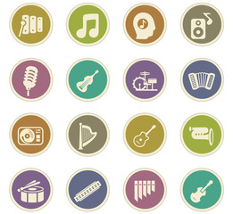 Music icons set