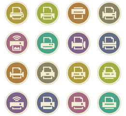 Print icons set