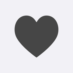 Gray Heart icon isolated on background. Modern flat pictogram, i