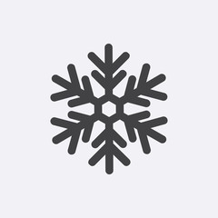 Snow gray icon isolated on background. Modern flat pictogram, in