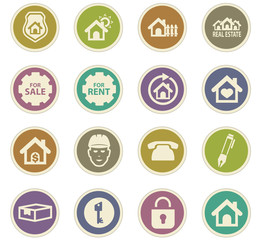 Fototapeta premium Real estate icons set