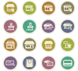 Shop icons set