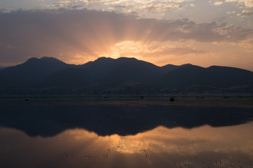 Sunrise on Inle Lake, Burma