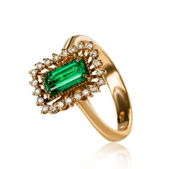 Jewellery ring isolated on a white background