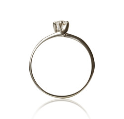 Jewellery ring isolated on a white background