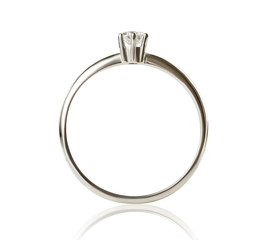 Jewellery ring isolated on a white background