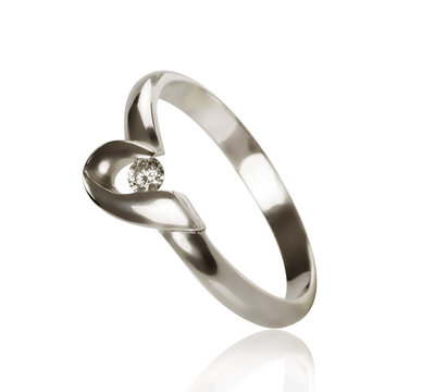 Jewellery ring isolated on a white background