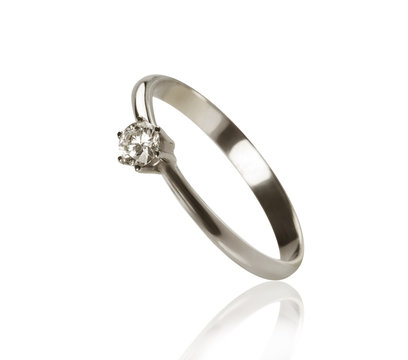 Jewellery ring isolated on a white background