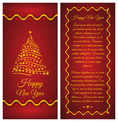 Happy new year Greeting Card. Happy new year brochure, poster template