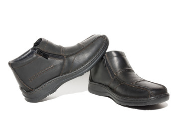 winter boots on a white background